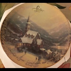 Thomas Kinkade collector’s plate -  Love